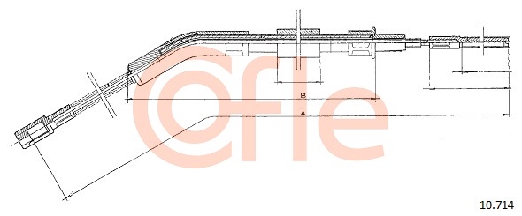 Cablu, frana de parcare 10.714 COFLE