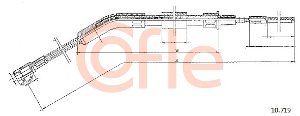 Cablu, frana de parcare 10.719 COFLE