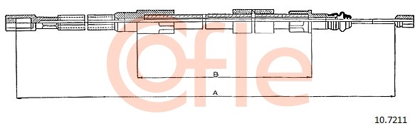 Cablu, frana de parcare 10.7211 COFLE