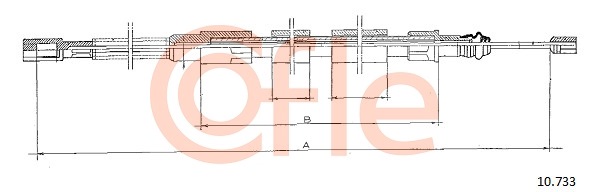 Cablu, frana de parcare 10.733 COFLE
