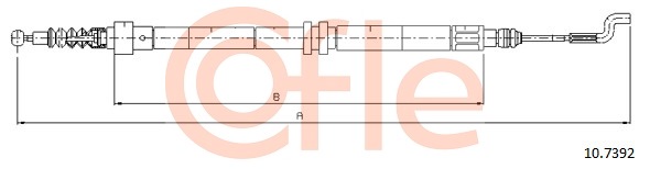 Cablu, frana de parcare 10.7392 COFLE