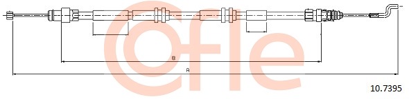 Cablu, frana de parcare 10.7395 COFLE