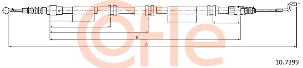 Cablu, frana de parcare 10.7399 COFLE