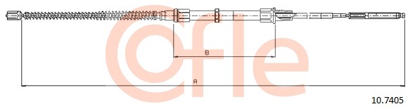 Cablu, frana de parcare 10.7405 COFLE