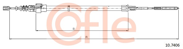 Cablu, frana de parcare 10.7406 COFLE