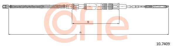 Cablu, frana de parcare 10.7409 COFLE