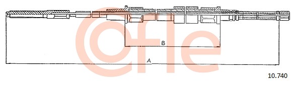 Cablu, frana de parcare 10.740 COFLE