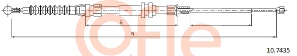 Cablu, frana de parcare 10.7435 COFLE