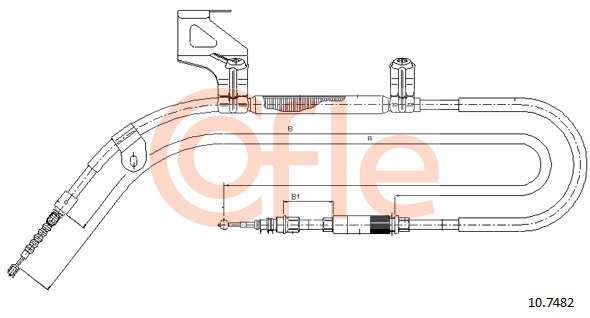 Cablu, frana de parcare 10.7482 COFLE