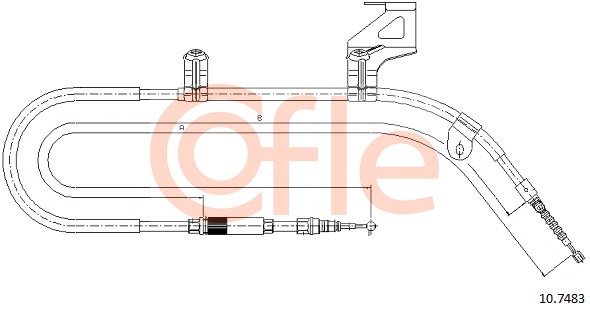 Cablu, frana de parcare 10.7483 COFLE