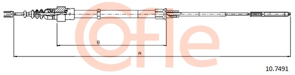 Cablu, frana de parcare 10.7491 COFLE