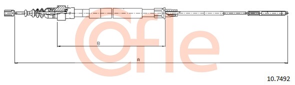 Cablu, frana de parcare 10.7492 COFLE