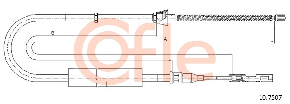 Cablu, frana de parcare 10.7507 COFLE