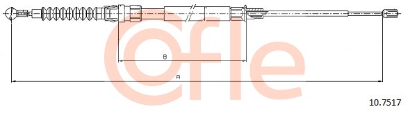 Cablu, frana de parcare 10.7517 COFLE