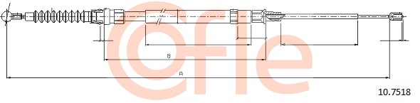 Cablu, frana de parcare 10.7518 COFLE
