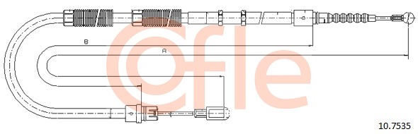 Cablu, frana de parcare 10.7535 COFLE