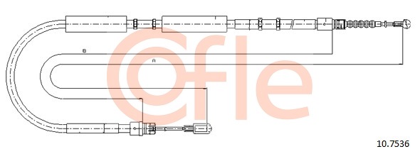 Cablu, frana de parcare 10.7536 COFLE