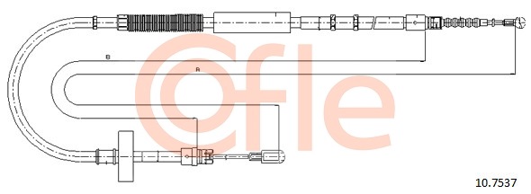 Cablu, frana de parcare 10.7537 COFLE