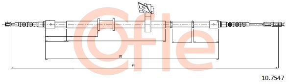 Cablu, frana de parcare 10.7547 COFLE