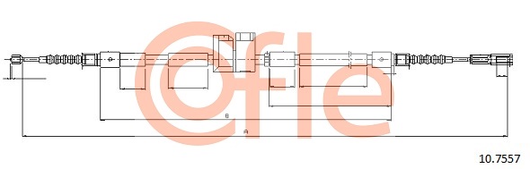 Cablu, frana de parcare 10.7557 COFLE