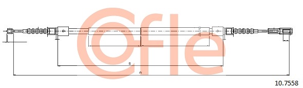 Cablu, frana de parcare 10.7558 COFLE