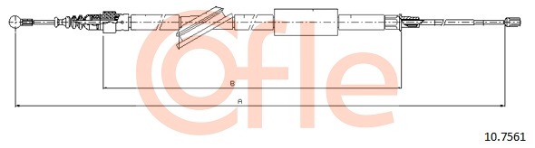 Cablu, frana de parcare 10.7561 COFLE