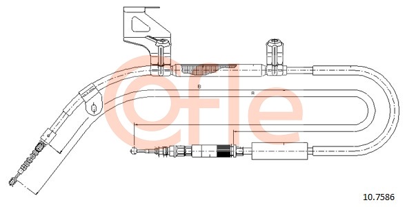 Cablu, frana de parcare 10.7586 COFLE