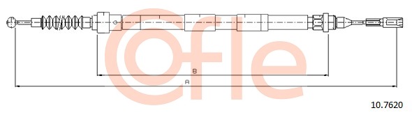 Cablu, frana de parcare 10.7620 COFLE