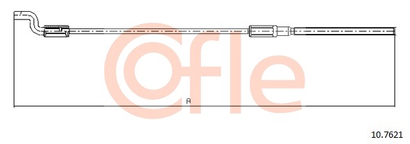 Cablu, frana de parcare 10.7621 COFLE