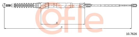 Cablu, frana de parcare 10.7626 COFLE