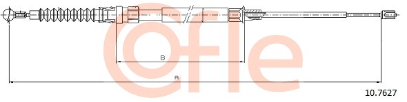 Cablu, frana de parcare 10.7627 COFLE