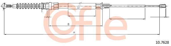 Cablu, frana de parcare 10.7628 COFLE