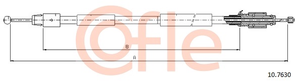 Cablu, frana de parcare 10.7630 COFLE