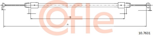 Cablu, frana de parcare 10.7631 COFLE