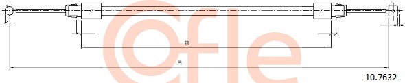 Cablu, frana de parcare 10.7632 COFLE