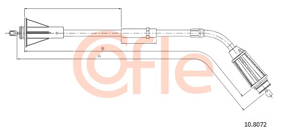 Cablu, frana de parcare 10.8072 COFLE