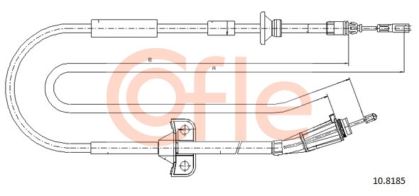 Cablu, frana de parcare 10.8185 COFLE
