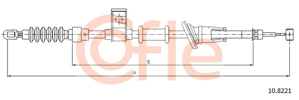 Cablu, frana de parcare 10.8221 COFLE