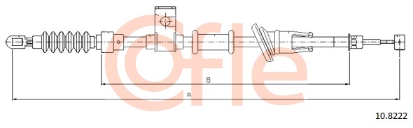 Cablu, frana de parcare 10.8222 COFLE