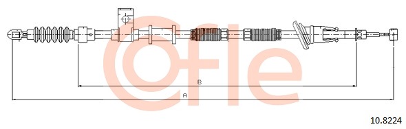 Cablu, frana de parcare 10.8224 COFLE