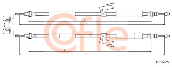 Cablu, frana de parcare 10.8225 COFLE