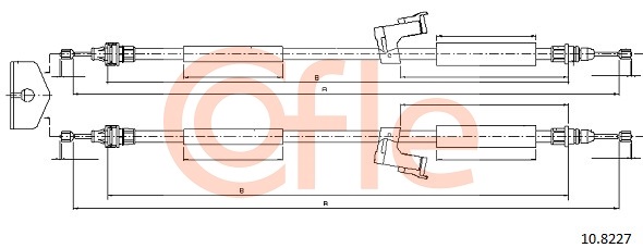 Cablu, frana de parcare 10.8227 COFLE