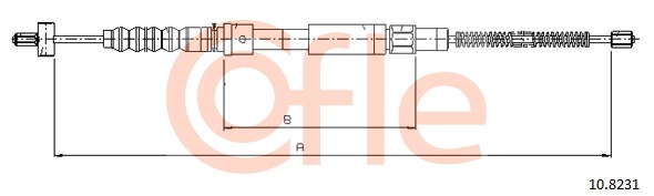 Cablu, frana de parcare 10.8231 COFLE