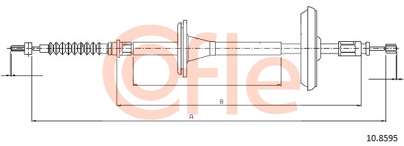 Cablu, frana de parcare 10.8595 COFLE