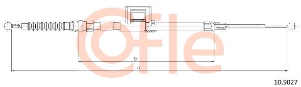 Cablu, frana de parcare 10.9027 COFLE