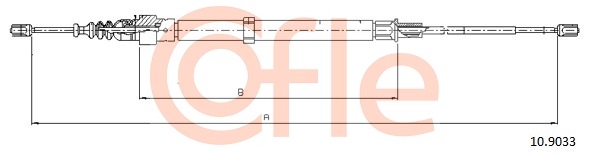Cablu, frana de parcare 10.9033 COFLE