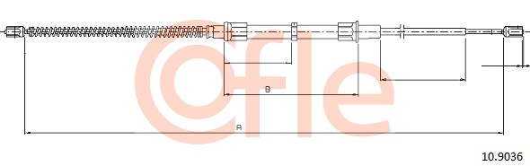 Cablu, frana de parcare 10.9036 COFLE