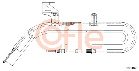 Cablu, frana de parcare 10.9040 COFLE