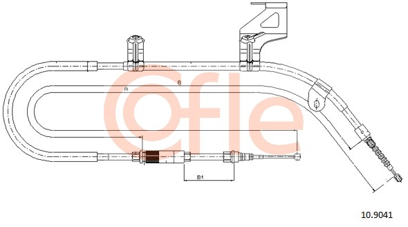 Cablu, frana de parcare 10.9041 COFLE