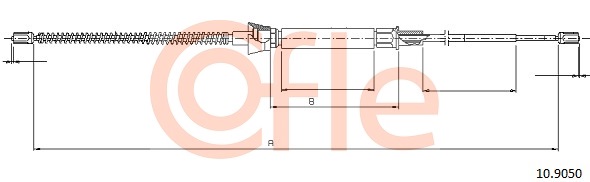 Cablu, frana de parcare 10.9050 COFLE